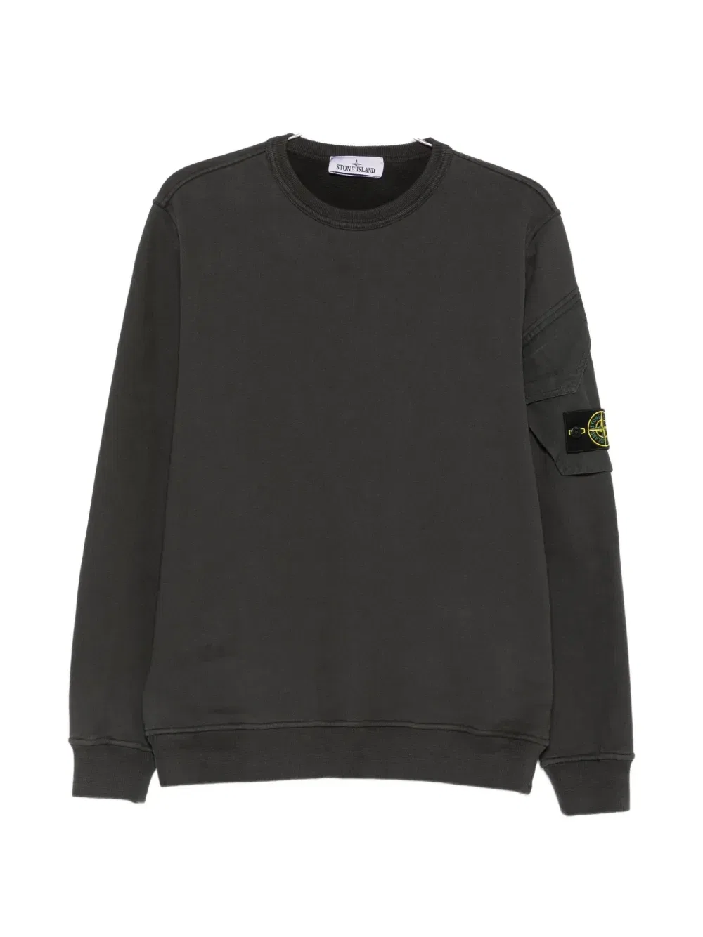 Джемпер с карманом и нашивкой-логотипом Stone Island, серый