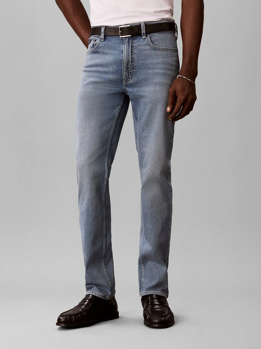 Джинсы Calvin Klein Slim fit светло-голубого цвета — фото 2