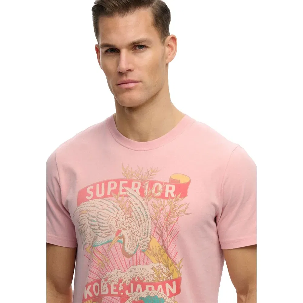 Футболка Superdry Tokyo Relaxed Fit, розовый — фото 4