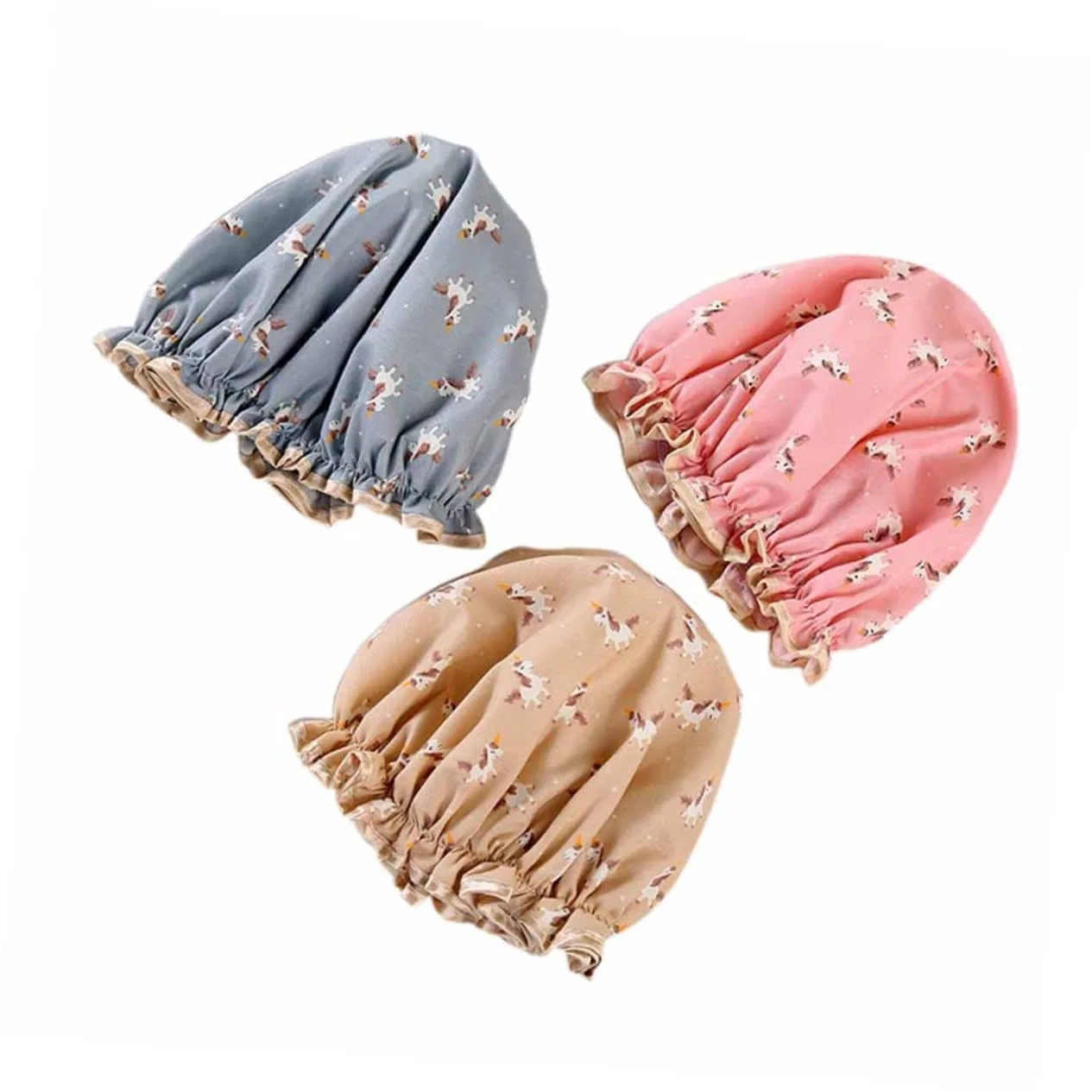Шапочка для душа Cotton, Amosfun, 3 Pieces, M — фото 4
