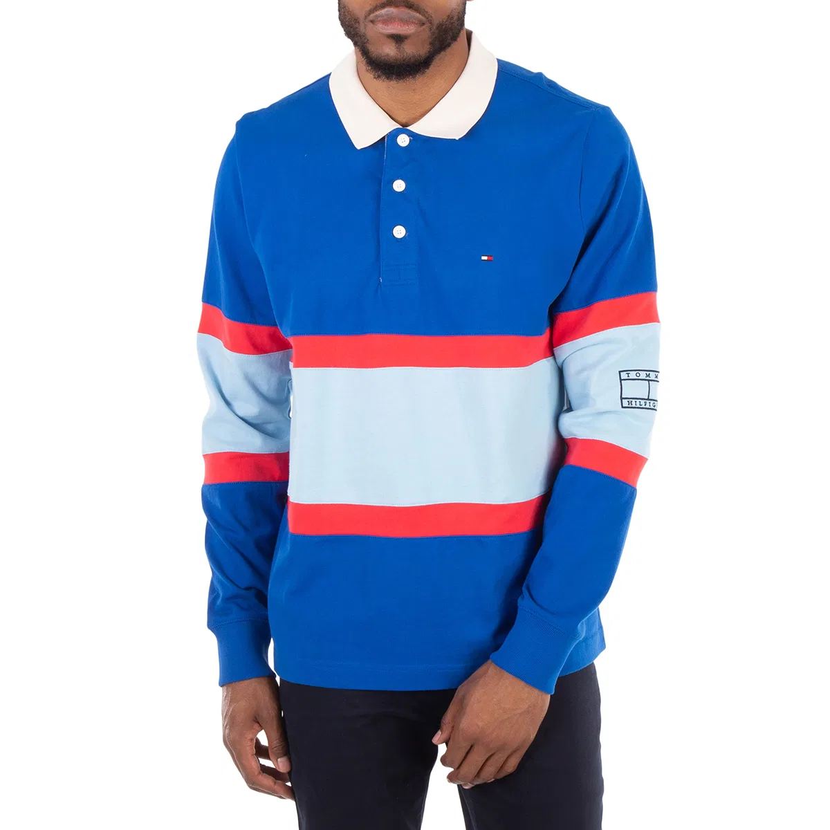 Рубашка поло с цветовой блокировкой Blockstripe Rugby Shirt Tommy Hilfiger, Multi