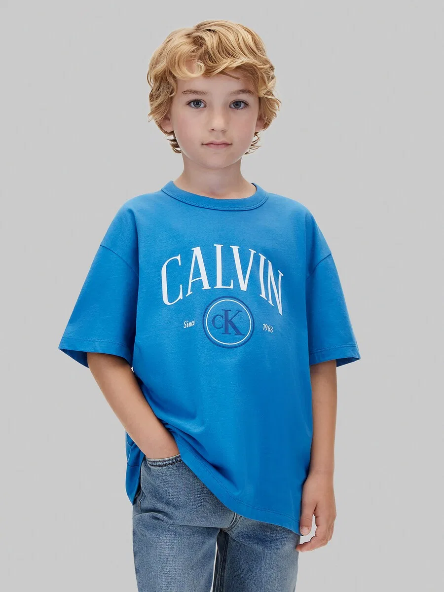Футболка Calvin Klein Jeans синего цвета — фото 2
