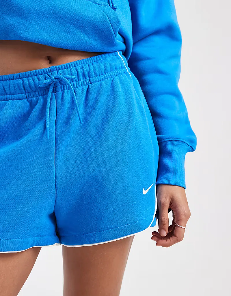 Флисовые шорты Nike средней посадки, высота посадки 3 дюйма, синие — фото 3