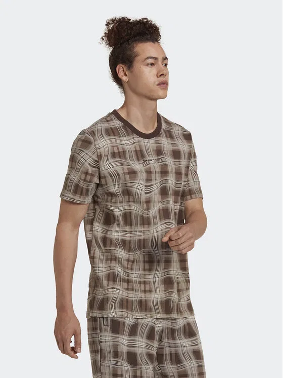 Футболка regular fit Reveal Allover Print Adidas, коричневый — фото 2