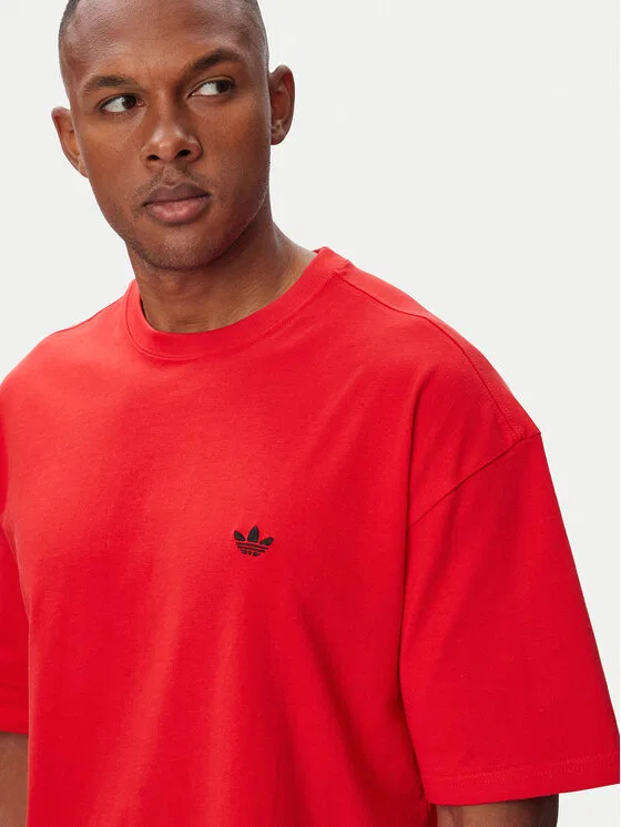 Футболка loose fit Trefoil Essentials Adidas, красный — фото 4