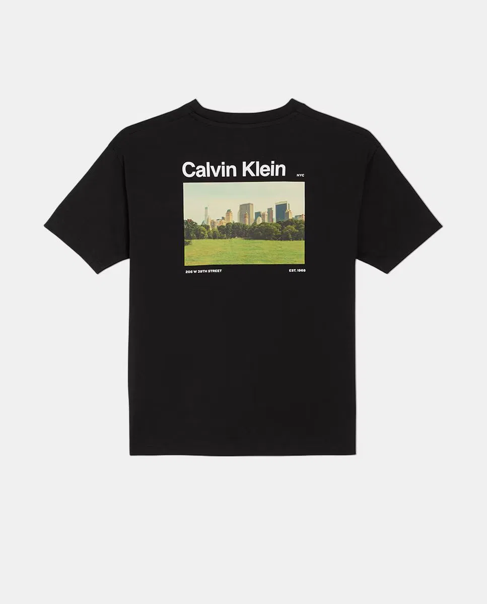 Детская футболка, Fit Relaxed, Calvin Klein, черный — фото 2