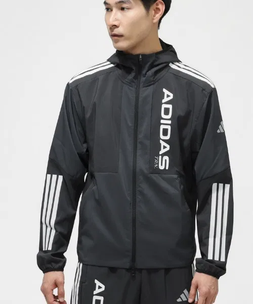Мужская худи-куртка с принтом Hybrid Adidas, Серый