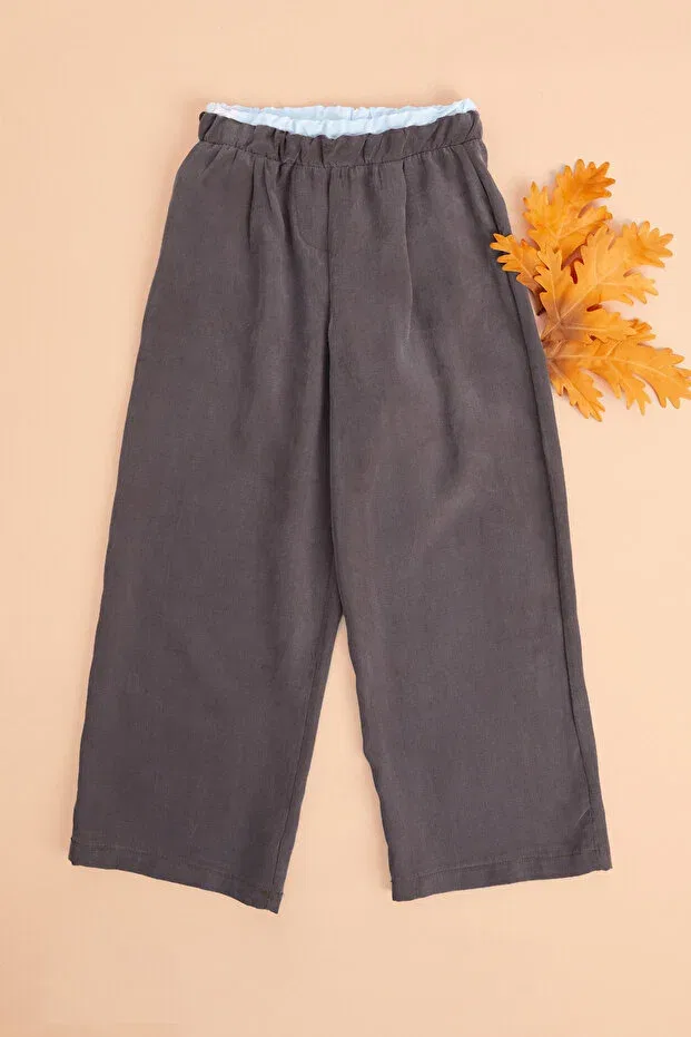 Детские брюки для девочек широкие из тенселя Fulla Moda, Brown