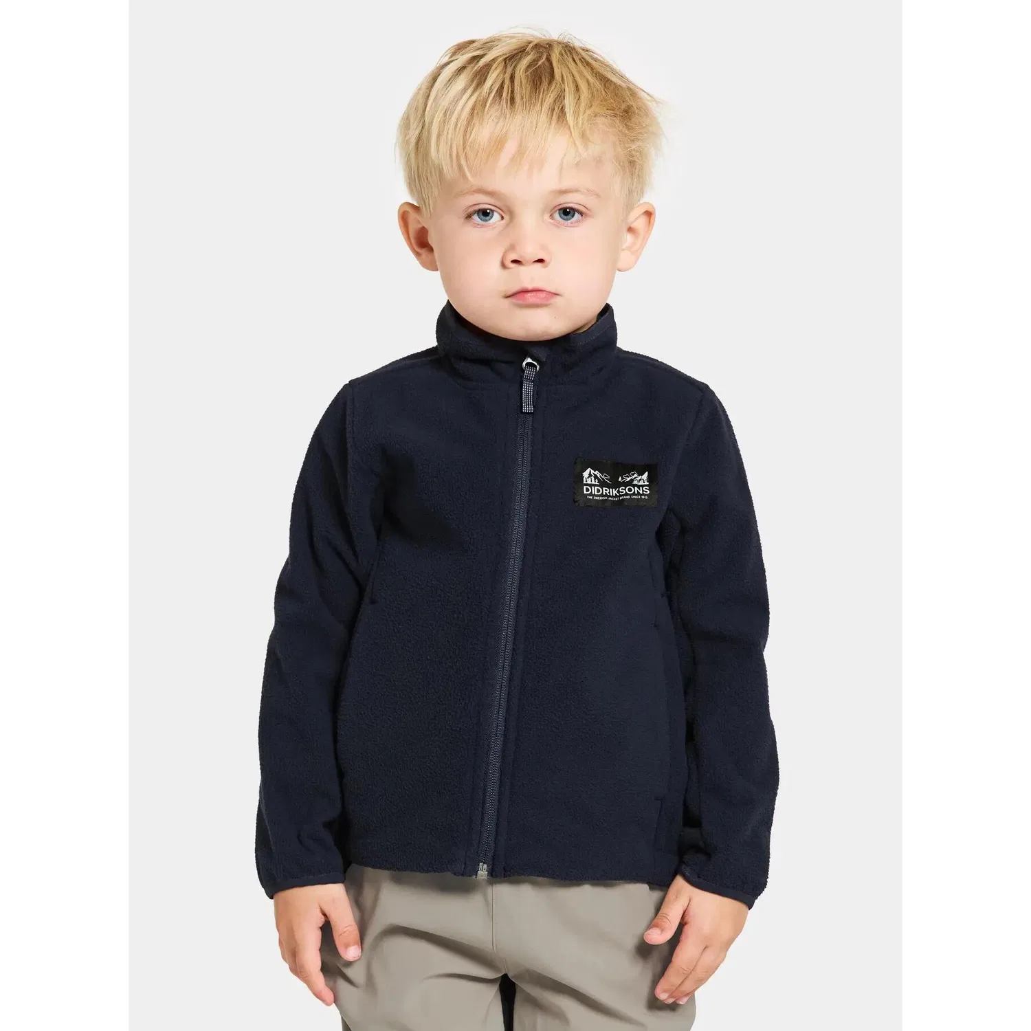Детская ветрозащитная флисовая куртка Muskot Didriksons, Dark Blue — фото 3