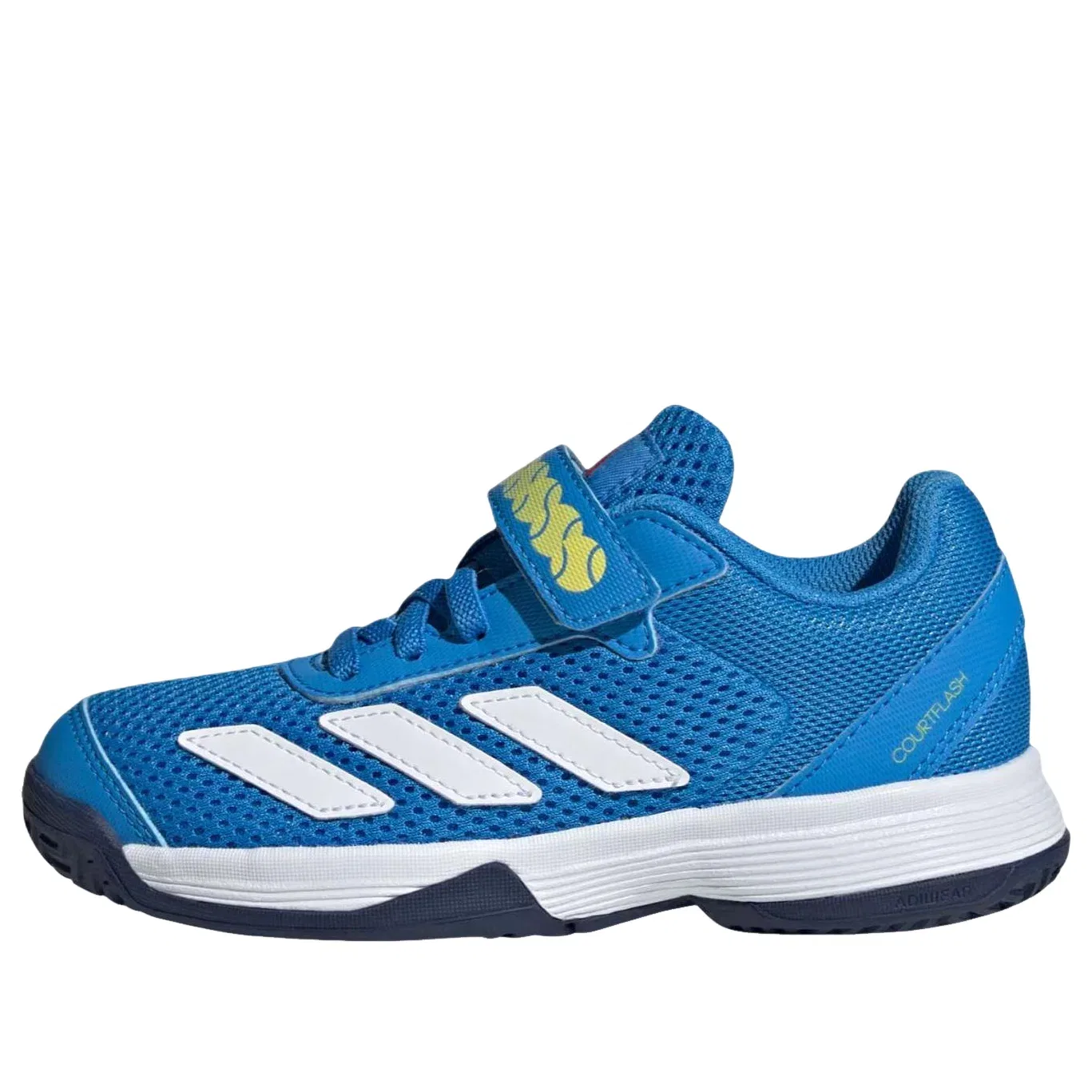 Детские кроссовки для тенниса с липучками Courtflash Adidas, синий