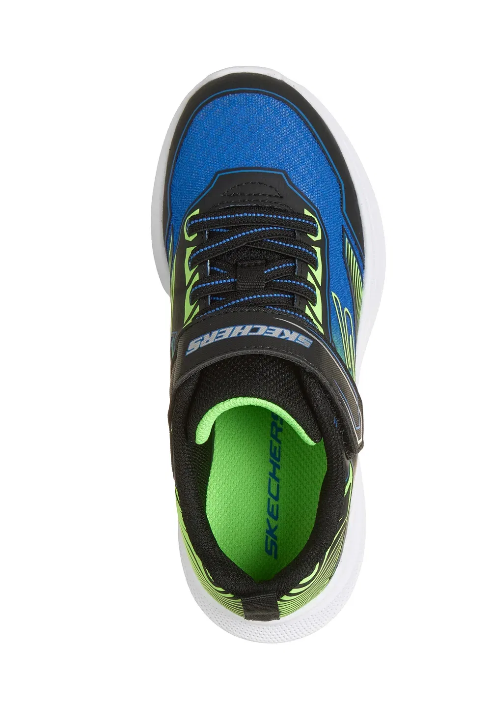 Кроссовки Kinder microspec velocity grid-drift 404127l bblm - Trainers Skechers, Black Blue Lime — фото 3