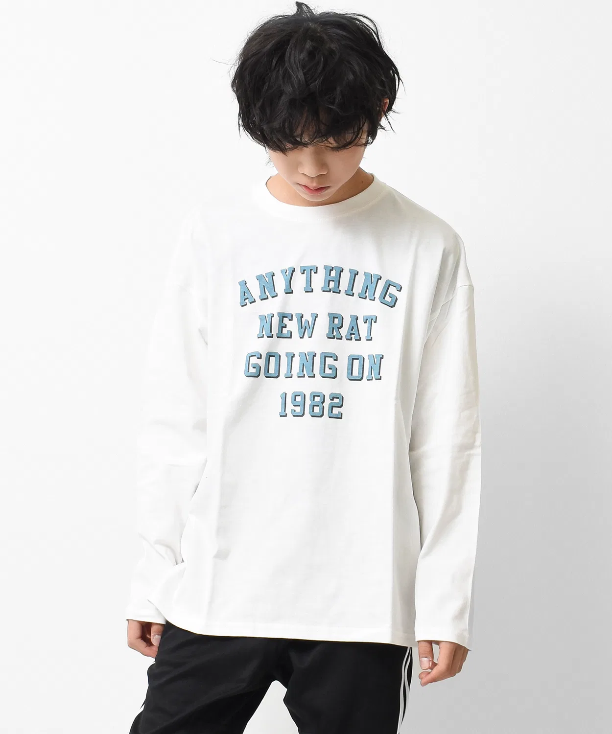 Детская футболка с длинным рукавомс принтом Arch Logo RAT EFFECT, Off White