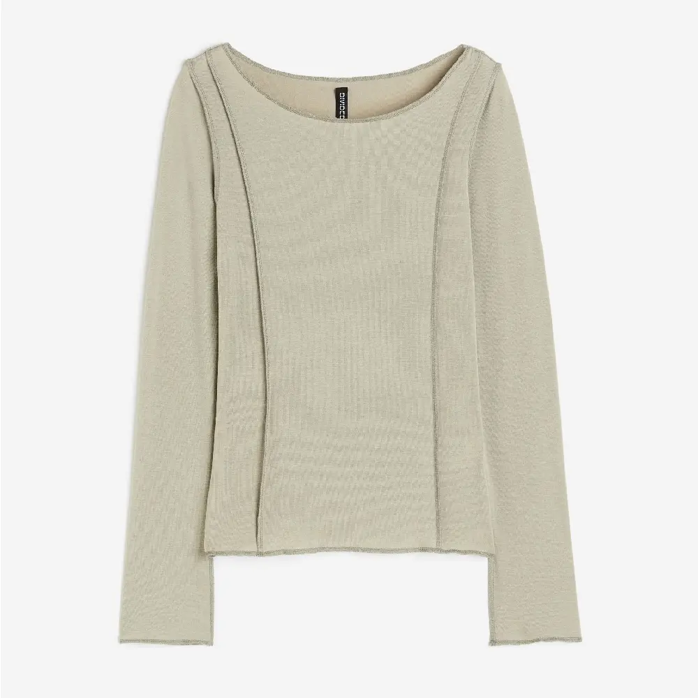 

Лонгслив H&M Flatlock Seams, светло-зеленый