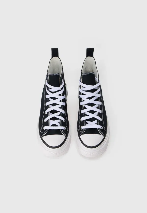Кроссовки Chuck Taylor All Star Lift Double Stack унисекс - высокие кроссовки Converse, белый/черный — фото 4