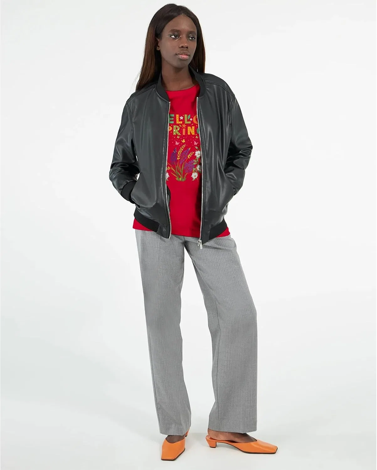 Футболка длинный рукав хлопковая Regular Fit, Maroon — фото 3