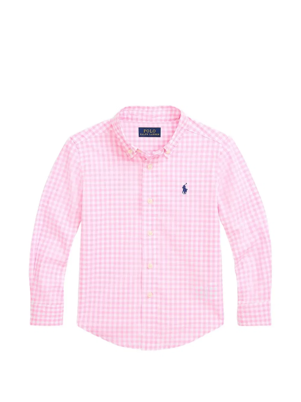 Рубашка в клетку Polo Ralph Lauren Kids, розовый/белый