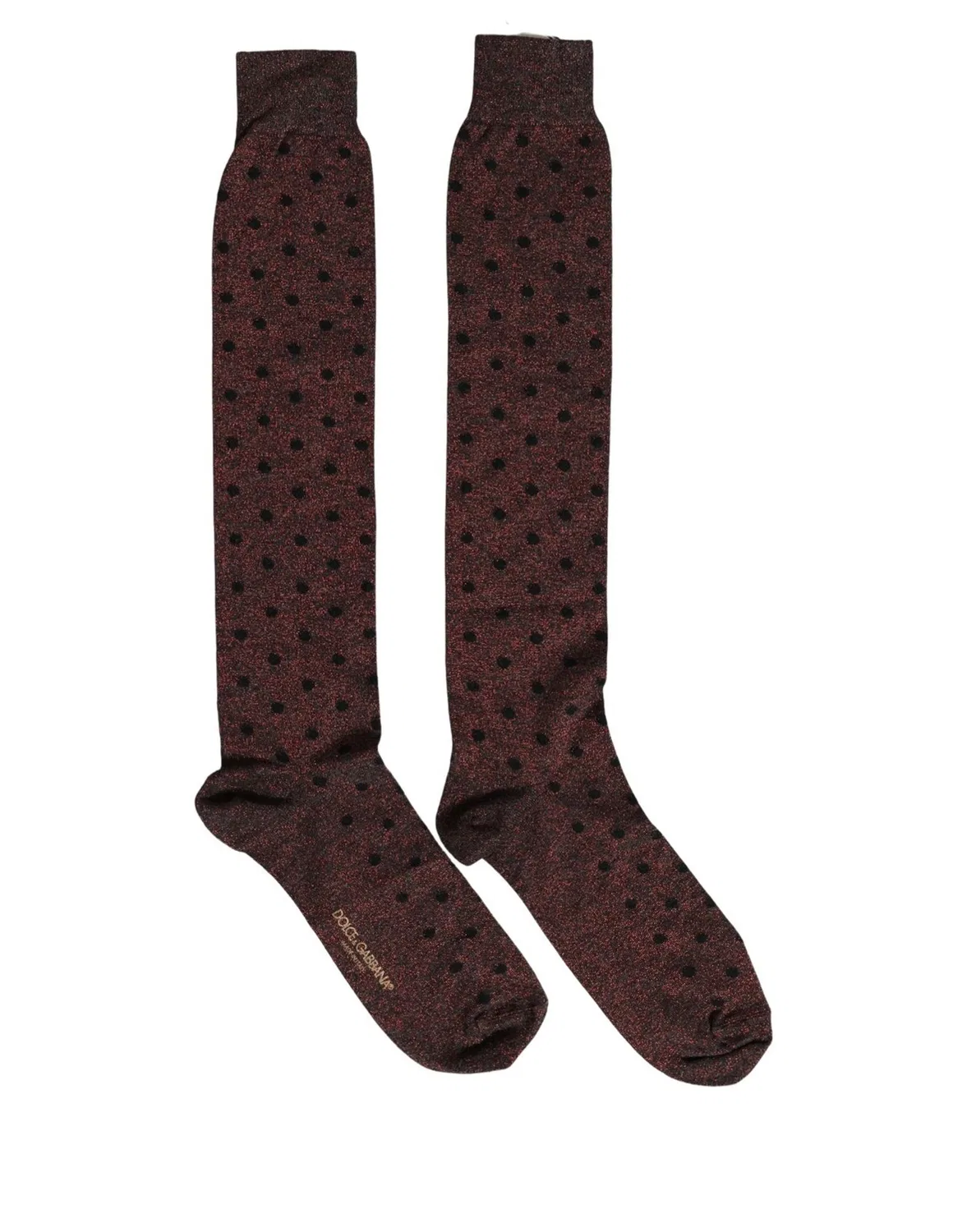 Мужские носки с горошком выше колена Dolce & Gabbana, Brown — фото 3