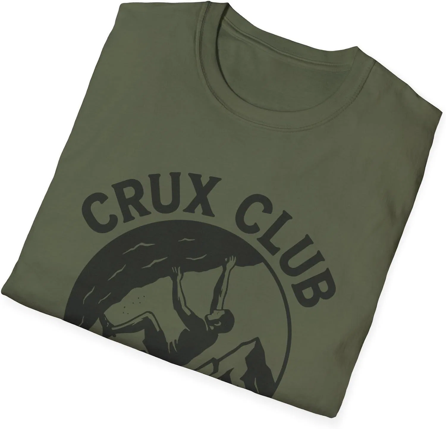 Футболка с принтом Crux Club Gildan 64000, Military Green — фото 4