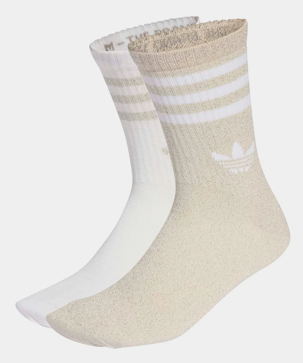 Мужские/Женские носки-гольфы с блестками, 2 пары Adidas Originals, Бежевый