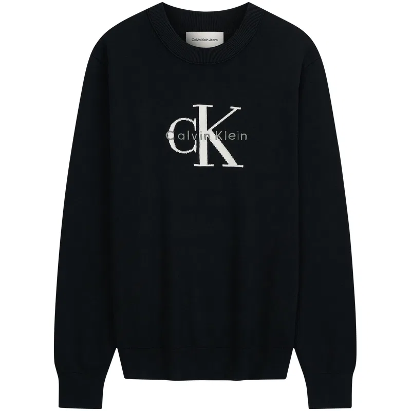 Мужской свитер с круглым вырезом Calvin Klein, UB1-Space Black