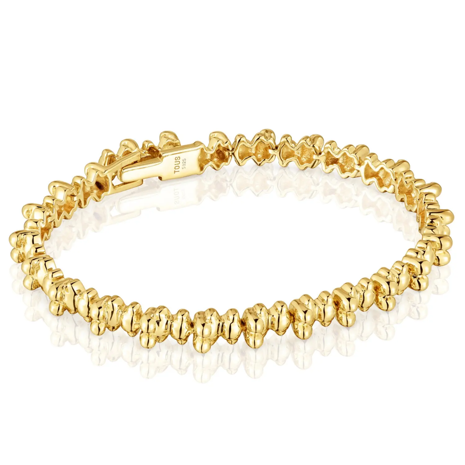

Браслет Tous Bold Bear Chain With Bear Motifs, позолоченное серебро