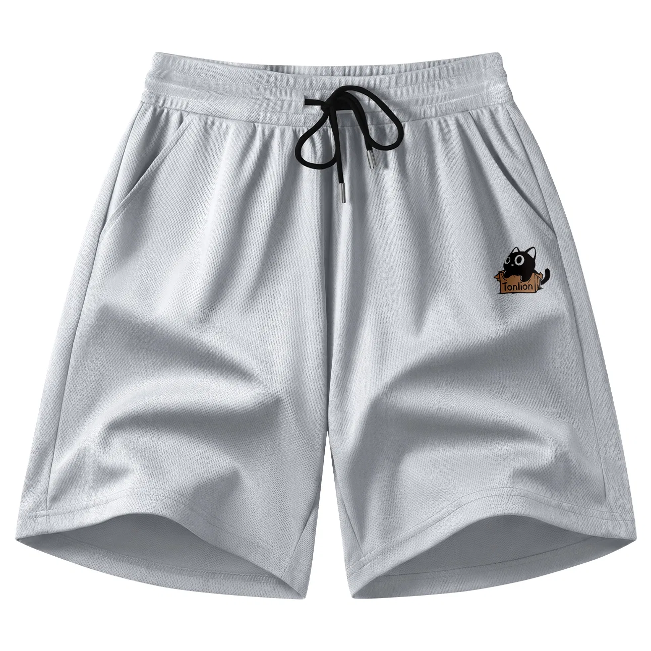 Детские шорты дышащие сетчатые Tonlion Tang Lion, Цвет: Light Grey