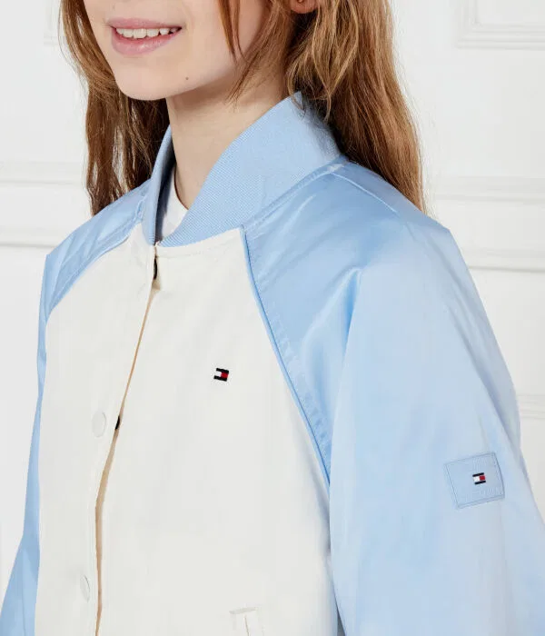 Детская куртка-бомбер свободного кроя Bomber Tommy Hilfiger, Azzurro — фото 4