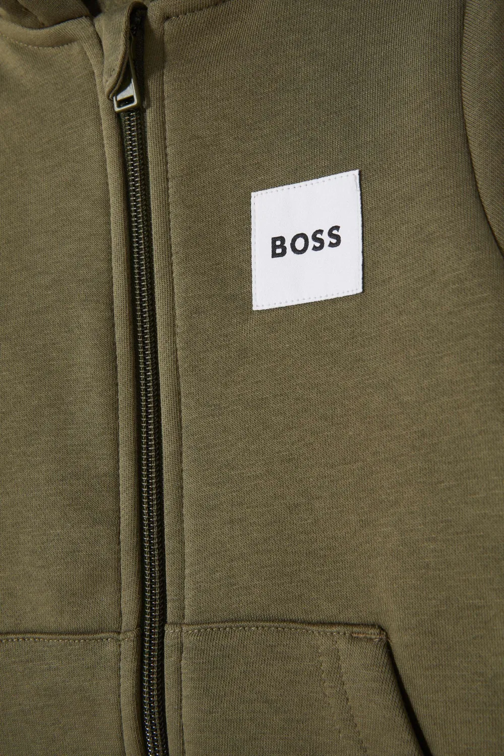 Комплект худи и штанов из флиса с логотипом BOSS Kidswear, зеленый — фото 4