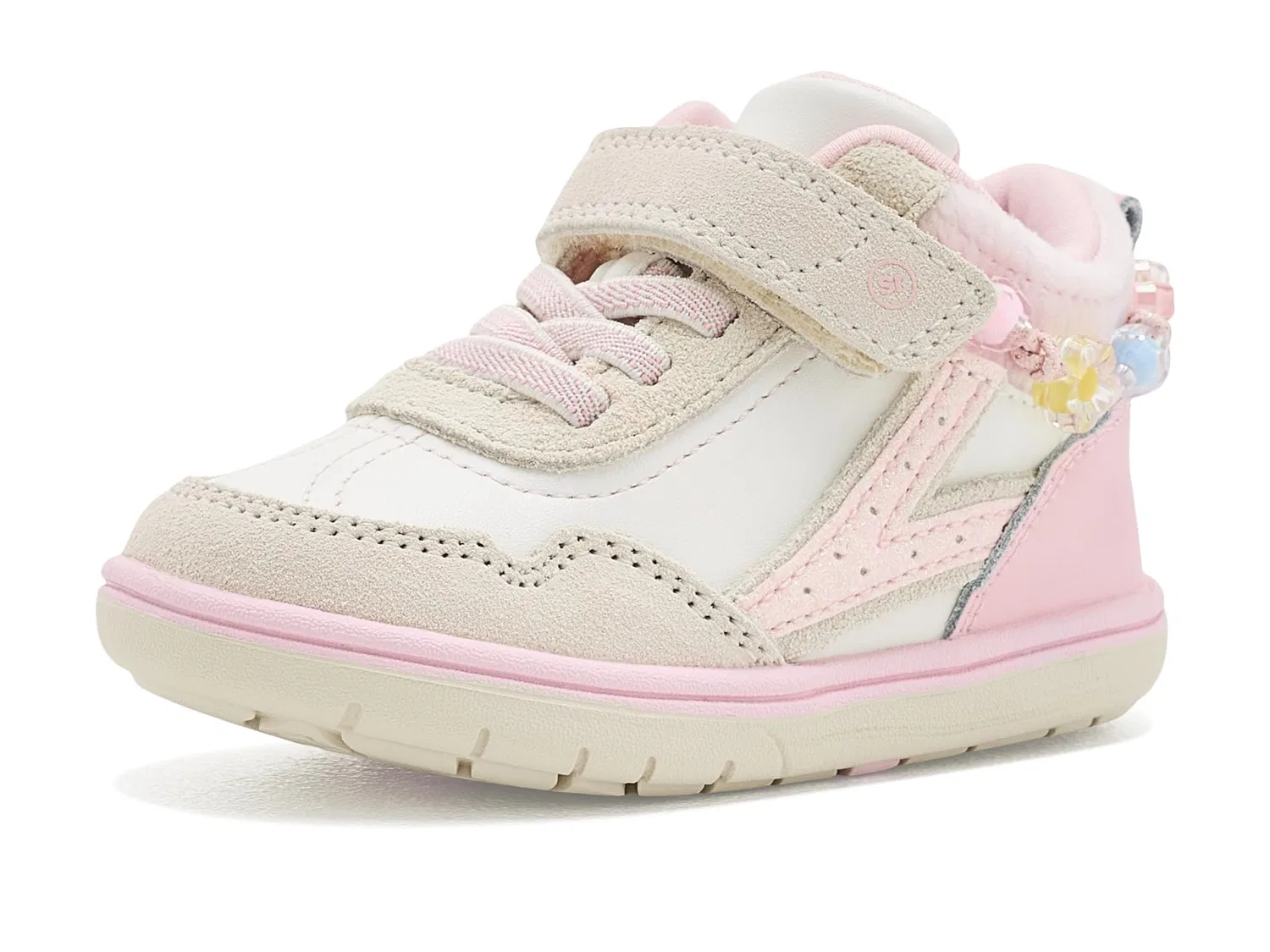 Кроссовки SRT London Mid (для малышей и маленьких детей) Stride Rite, White/ Pink