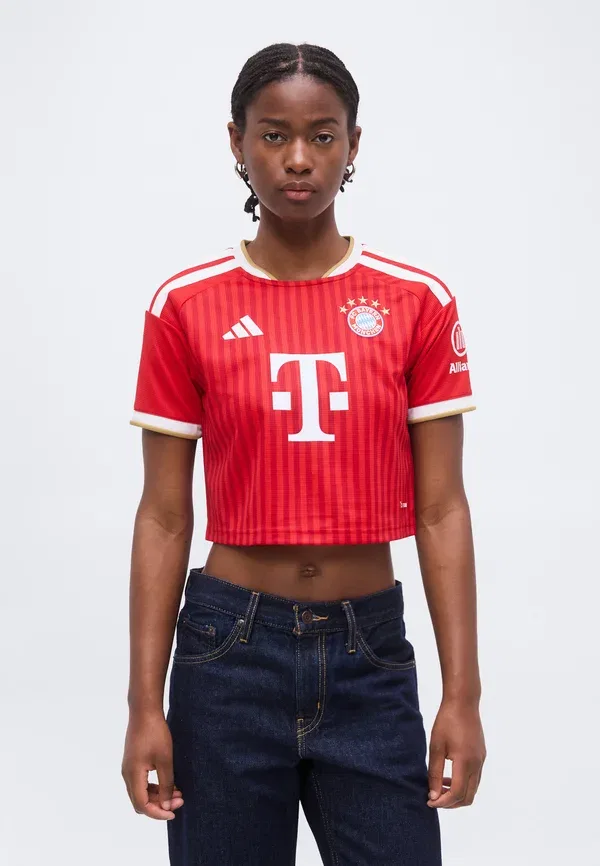 Футболка Adidas Performance Fc Bayern 26/27 Home Cropped Club Wear, ярко-алый/белый