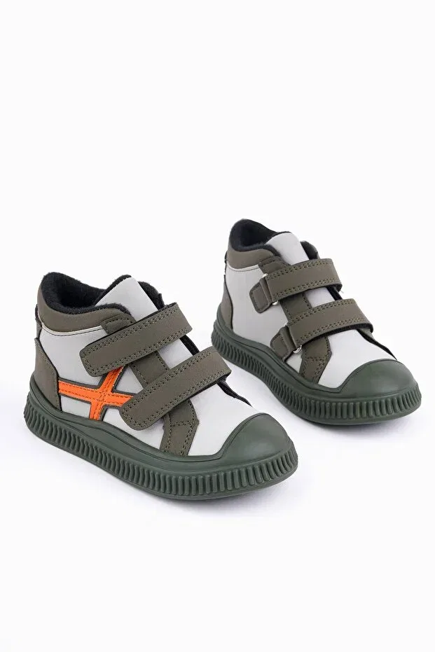 Детские ботинки для девочек с принтом Nemo double velcro unisex children's boots Muggo, Haki — фото 3
