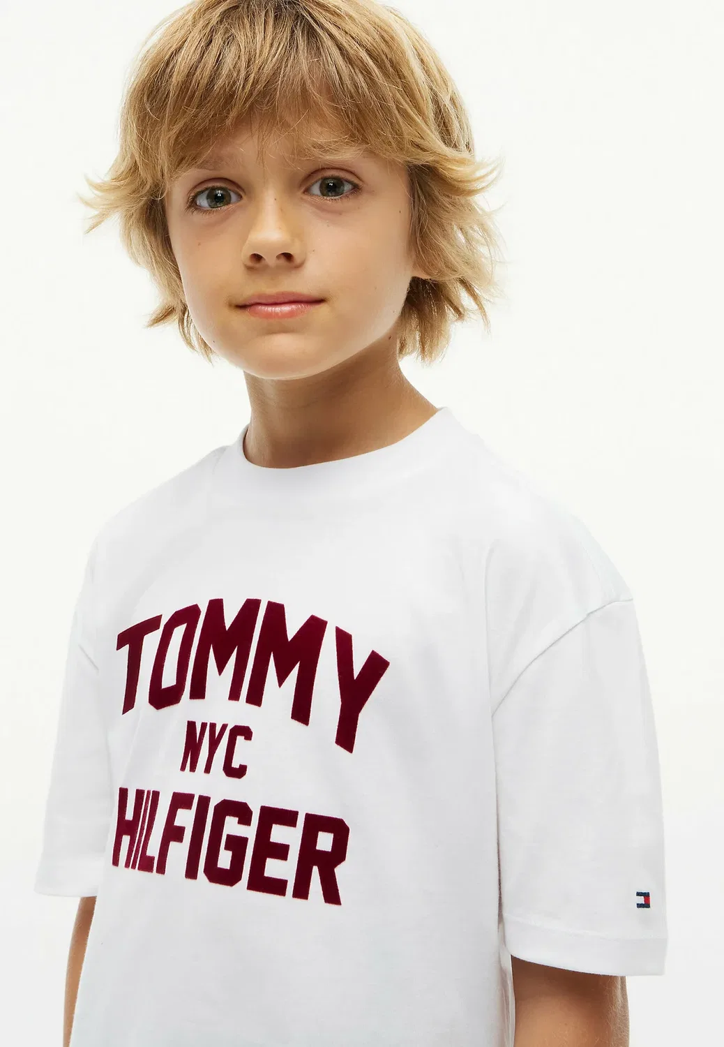 Футболка с круглым вырезом и логотипом - футболка с принтом Tommy Hilfiger, White — фото 4
