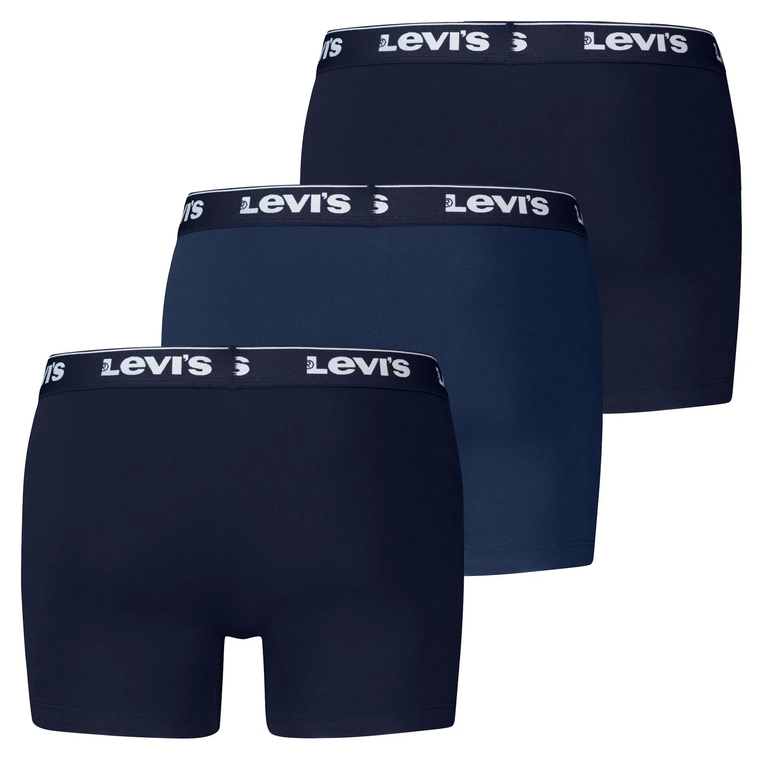 Боксеры-брифы комплект из 3 штук с логотипом Repeat Logo Levis, синий — фото 2
