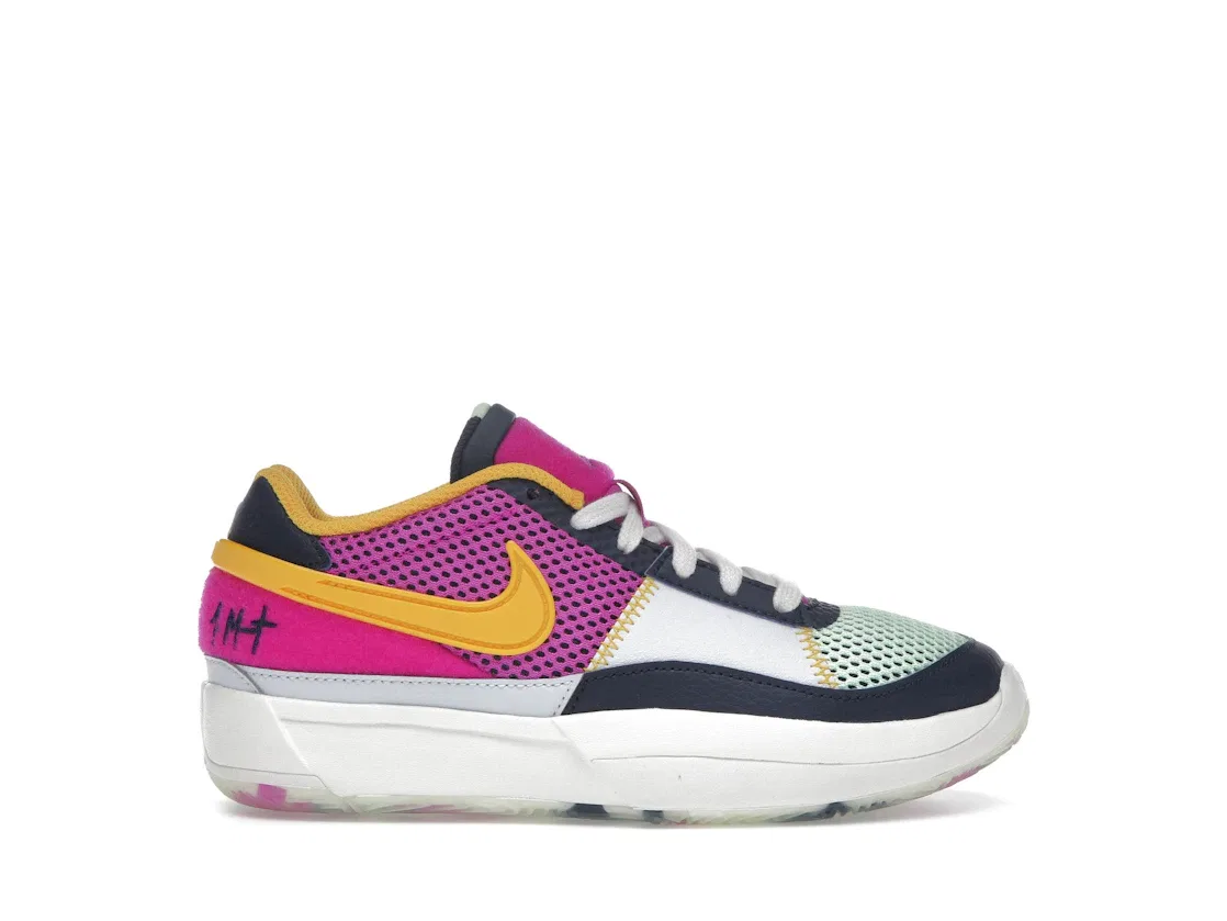 Детские кроссовки для мальчиков спортивные Nike Ja 1 SE, Obsidian/University Gold/Vapor Green/Hyper Violet
