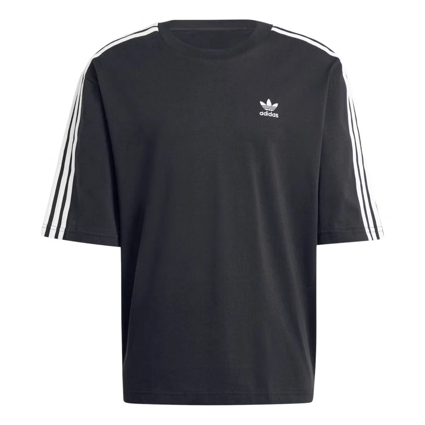 Футболка оверсайз Adicolor Adidas, черно-белая