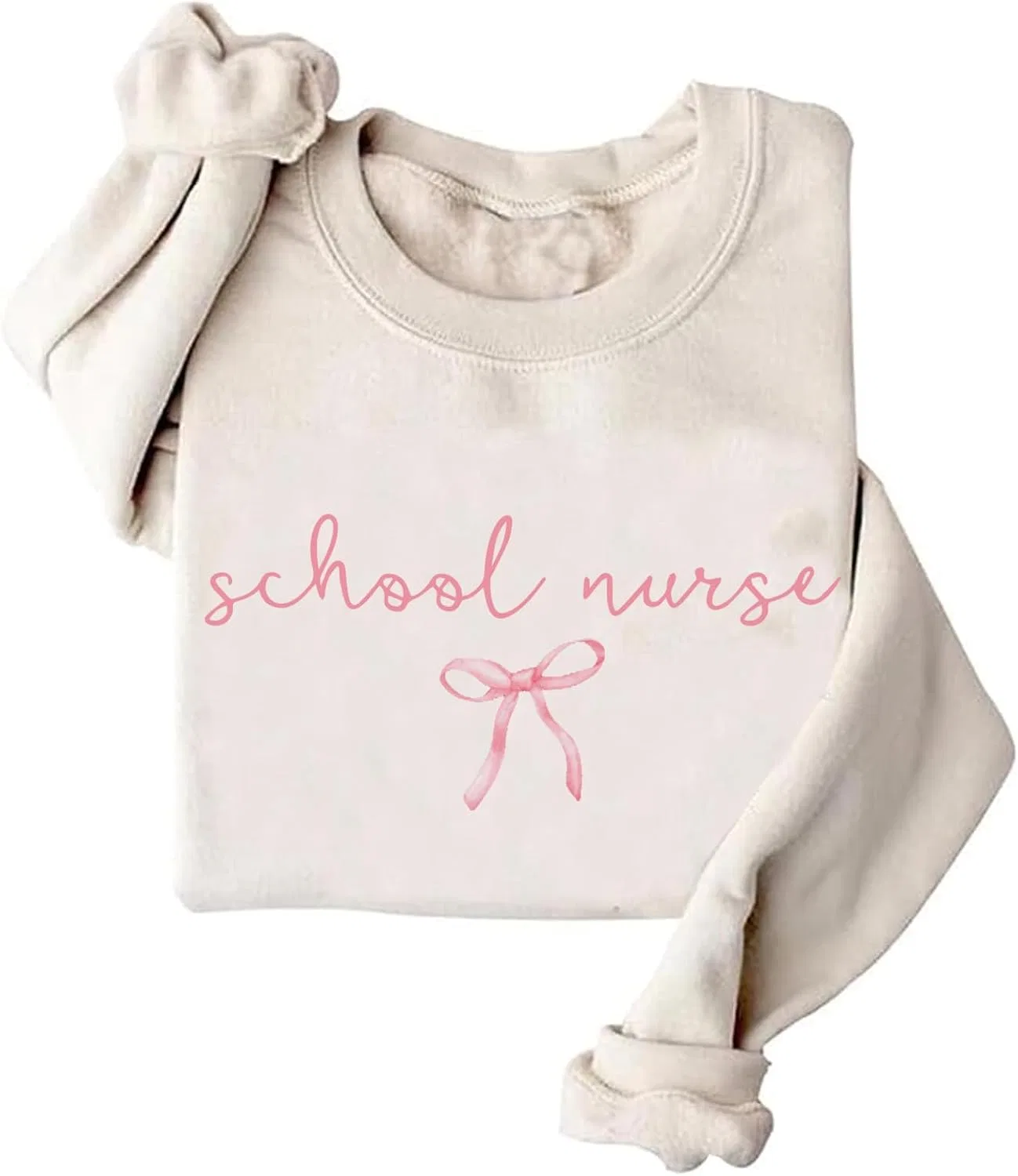 Женский свитшот с принтом School Nurse, кремово-жёлтый