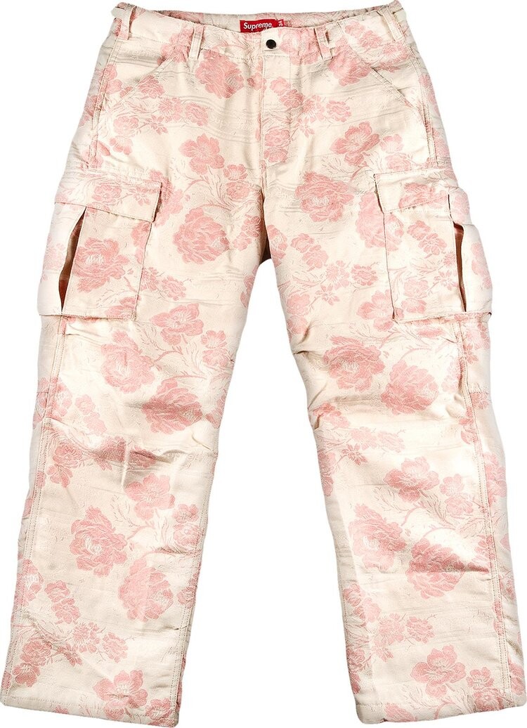 

Брюки Supreme Floral Tapestry Cargo Pant Pink, розовый