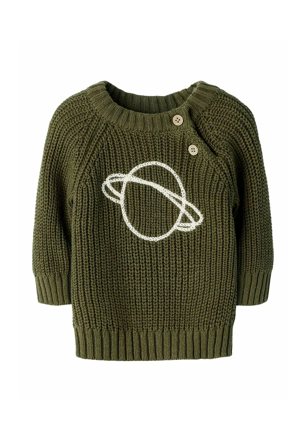 Stricktop langarm - jumper Lil' Atelier, Winter Moss