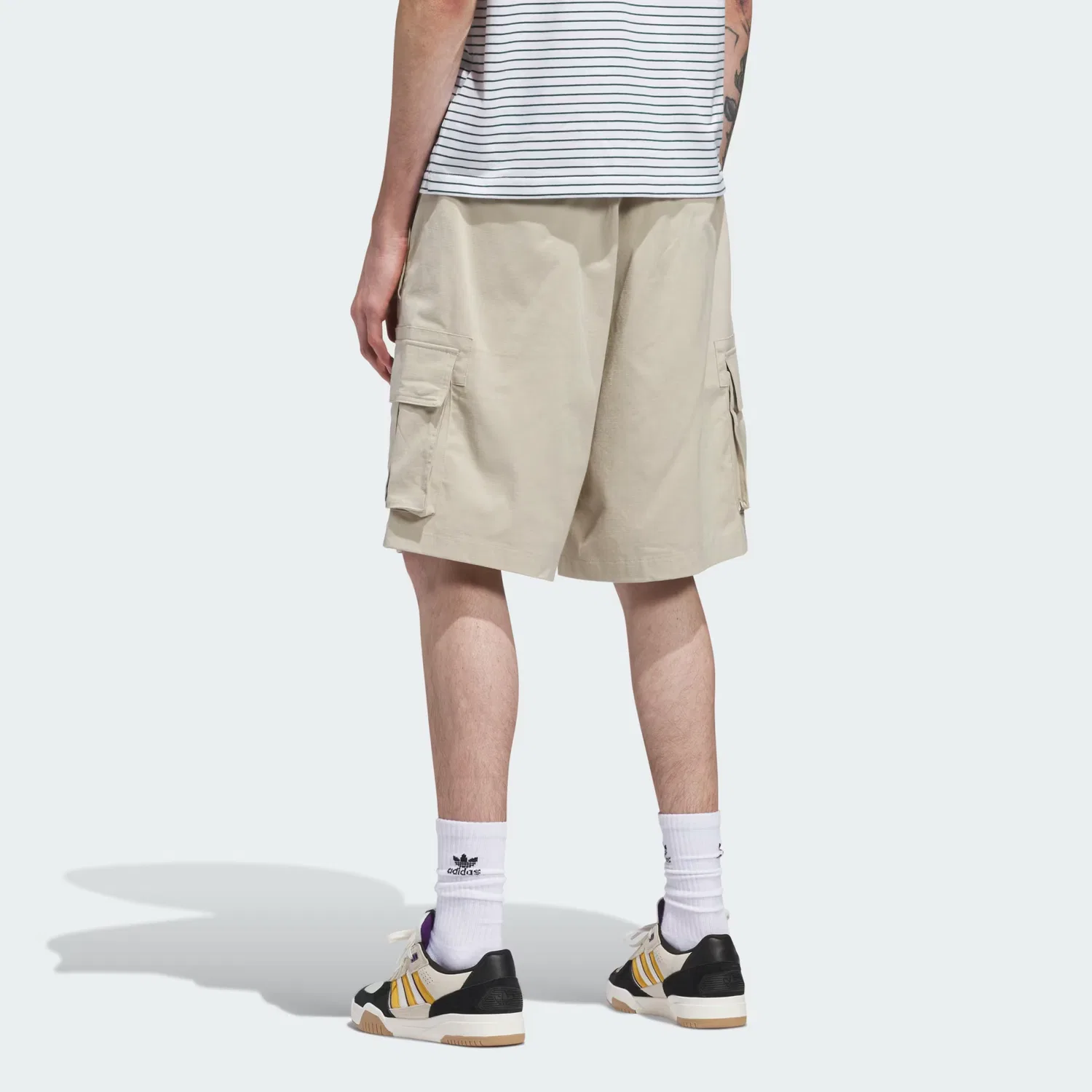 Унисекс-шорты карго свободного кроя Skateboarding Cargo Adidas Originals, хаки — фото 4