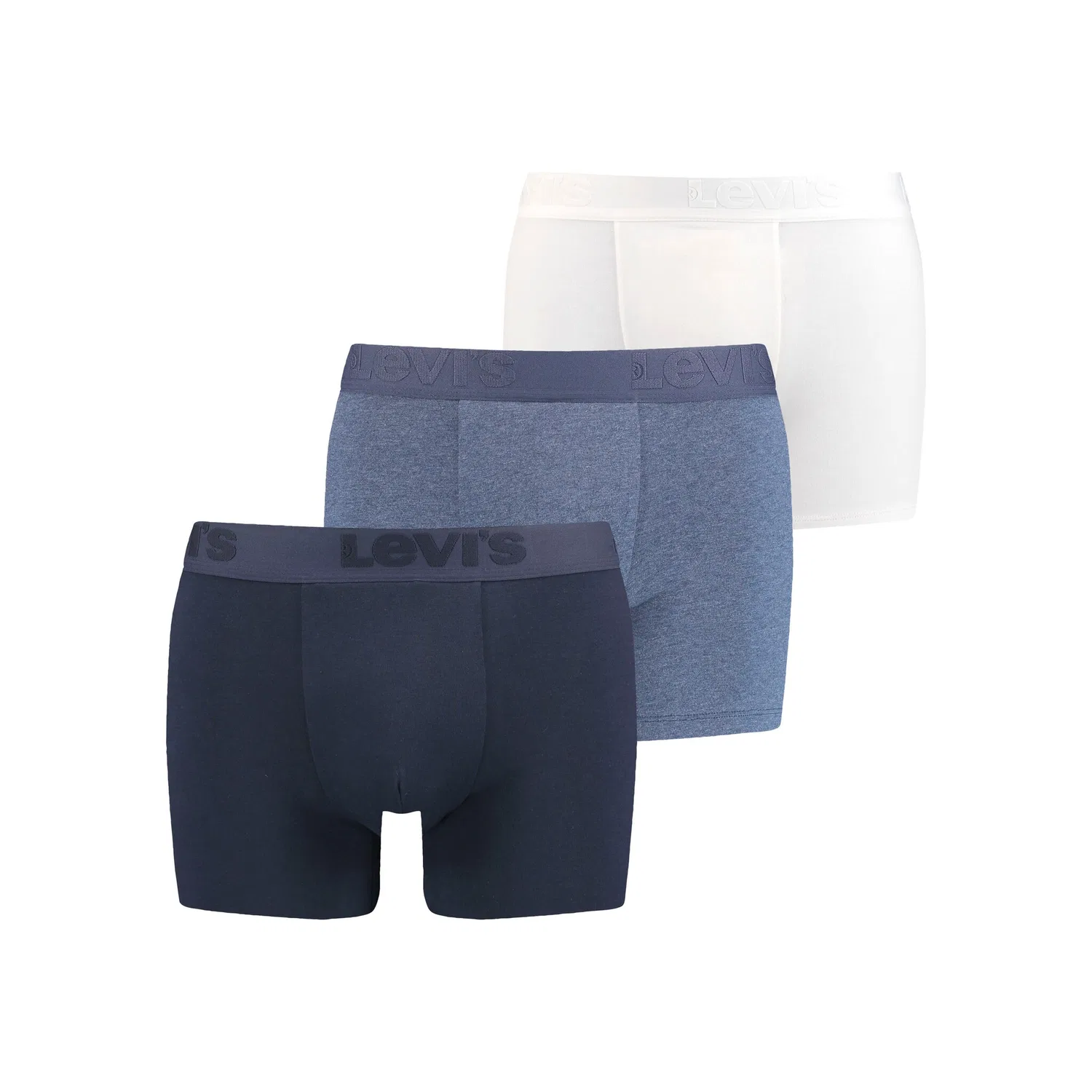Мужские боксеры с широким логотипом Levi's, Blue Combo