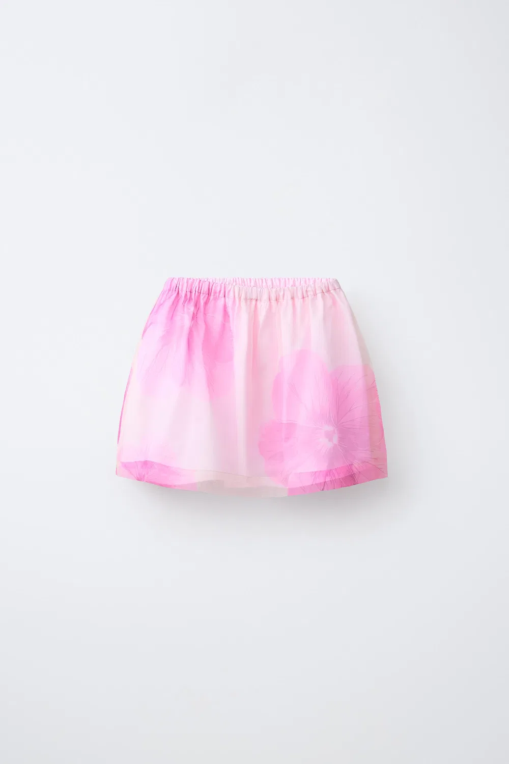 Юбка из органзы с цветочным узором ZARA, Pink