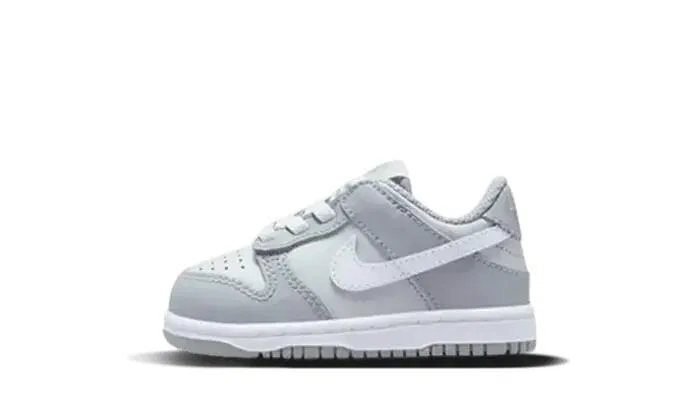 Детские кроссовки с двухцветным дизайном Dunk Low Nike, Pure Platinum White Wolf Grey