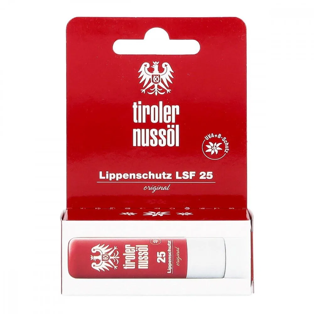 Бальзам для губ с маслом ореха Tyroler, SPF 25, 4.8 г, красный Cloderm — фото 2