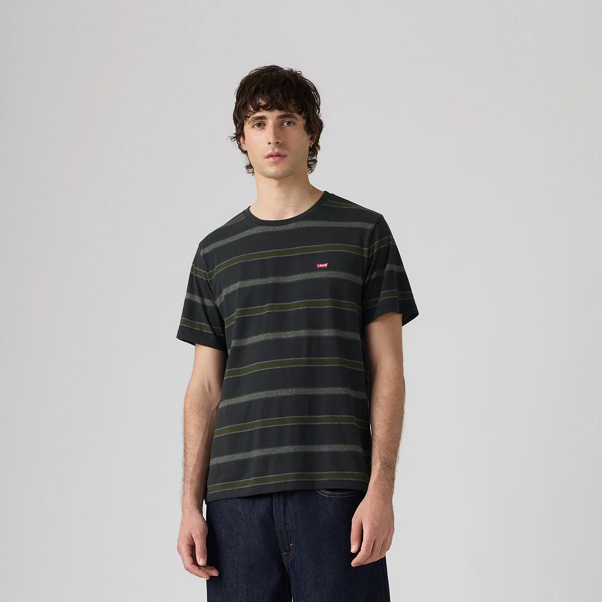 Мужская футболка с круглым вырезом, прямой крой, Levis, Black — фото 4