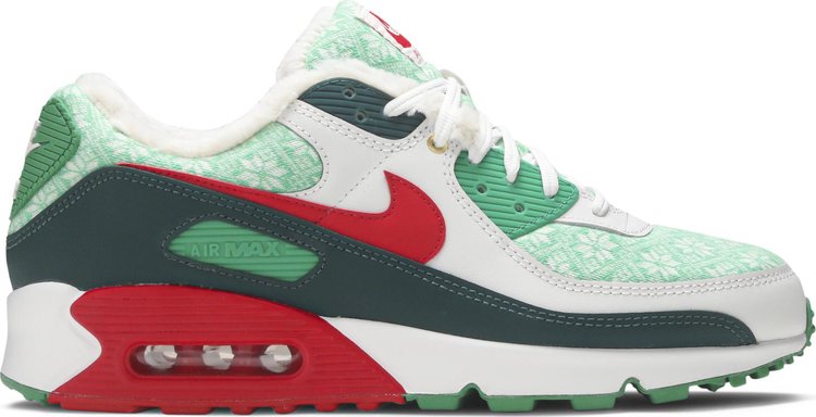 Кроссовки Nike Air Max 90 'Christmas Sweater', зеленый - фото