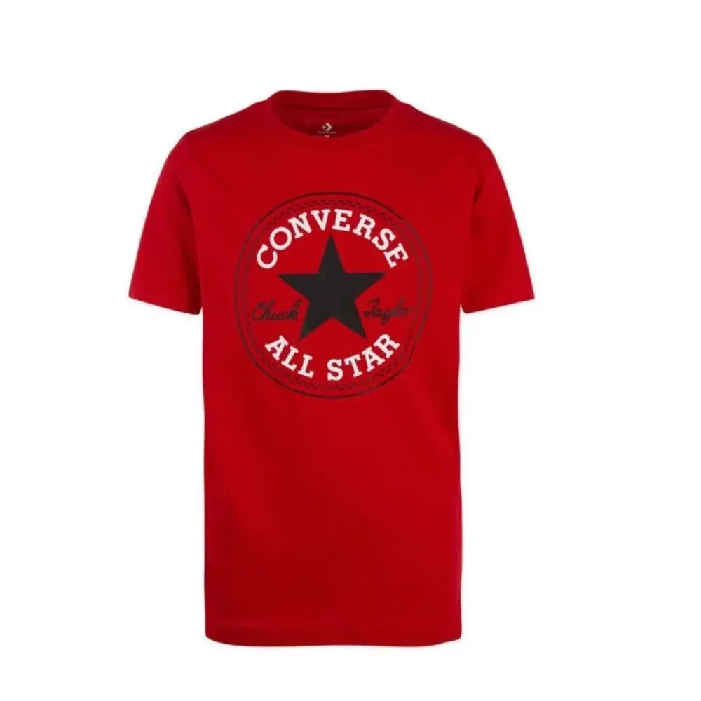 Детская футболка для мальчиков с принтом Chuck Converse kids, Red