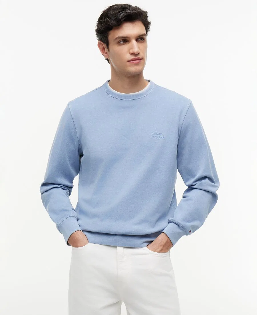 Мужской свитшот с круглым вырезом с длинным рукавом Tommy Hilfiger, Brisk Blue