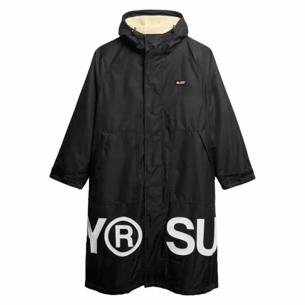 Женская дождевая куртка с капюшоном Superdry, Black — фото 3