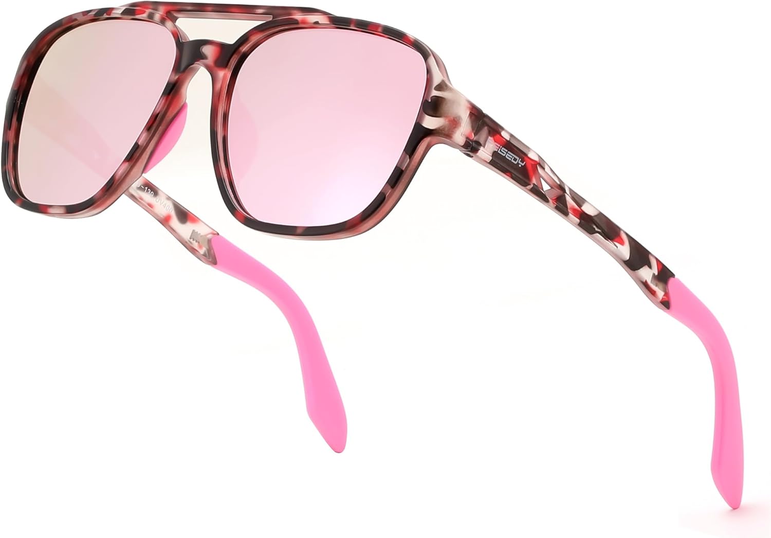

Поляризованные солнцезащитные очки-авиаторы FEISEDY для женщин и мужчин, в стиле ретро 70-х, винтажные, классические, легкие, оправа TR-90, линзы TAC, защита от УФ-излучения UV400, артикул B0260, Flower Tortoise/Pink Mirrored Lens
