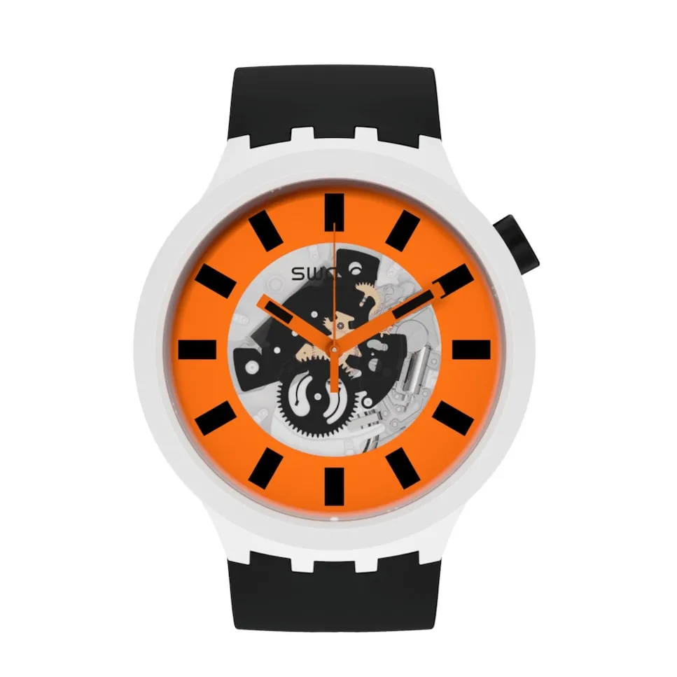 

Часы Orak с черным ремешком из биоматериала Swatch, черный